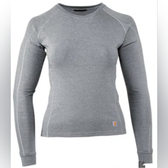 CARHARTT WOMENS FORCE HEAVYWEIGHT HEATHERED KNIT BASE LAYER CREWNECK TOP - Picture 6 of 12